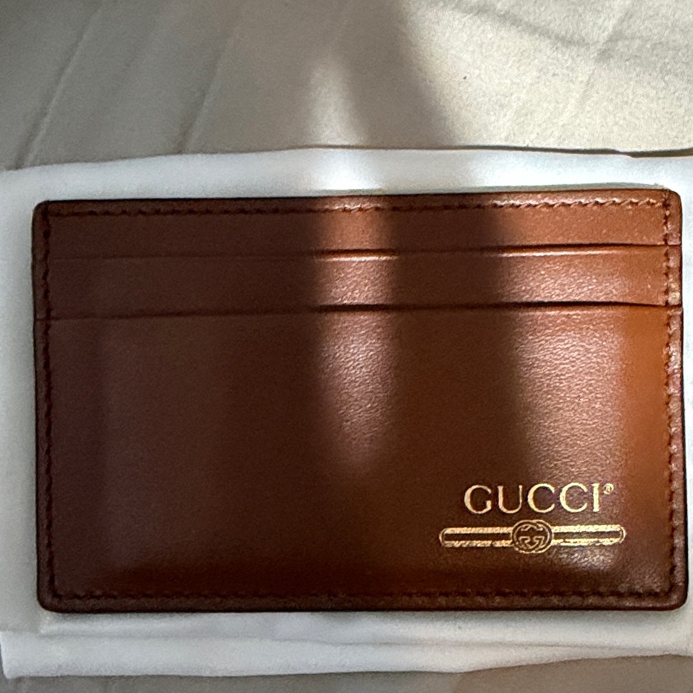 Gucci Tan Leather Card Holder